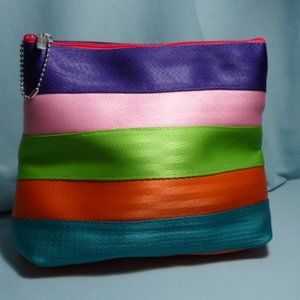 MAGGIE BAG Seatbelt Rainbow Makeup Bag, Purse